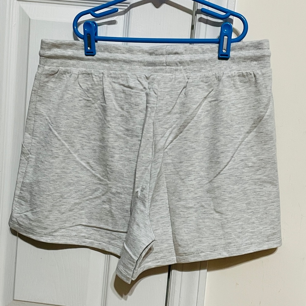 Women's Beautifully Soft Fleece Lounge Shorts - Stars Above Heathered Gray M *M4 - Picture 5 of 9